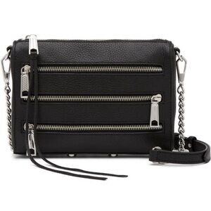 Rebecca Minkoff Black Crossbody Bag with Silver Chain